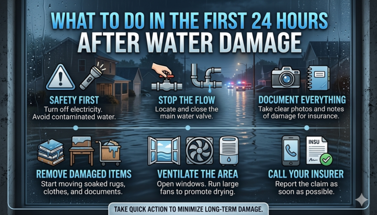 What to Do in the First 24 Hours After Water Damage