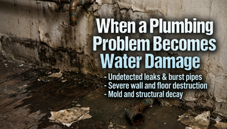 When a Plumbing Problem Becomes Water Damage