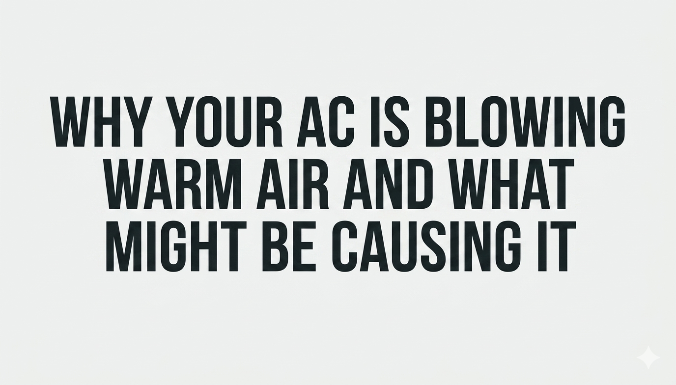 Why Your AC Is Blowing Warm Air and What Might Be Causing It