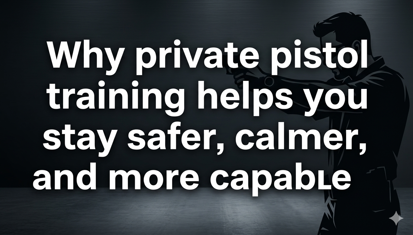 Why private pistol training helps you stay safer, calmer, and more capable