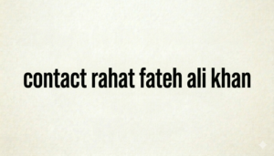 contact rahat fateh ali khan