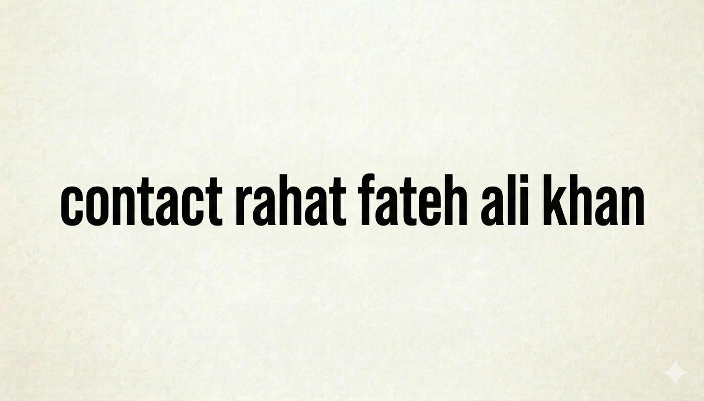 contact rahat fateh ali khan